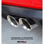 Milltek Sport Citroen DS3 1.6 THP Cat-back Non-resonated Exhaust