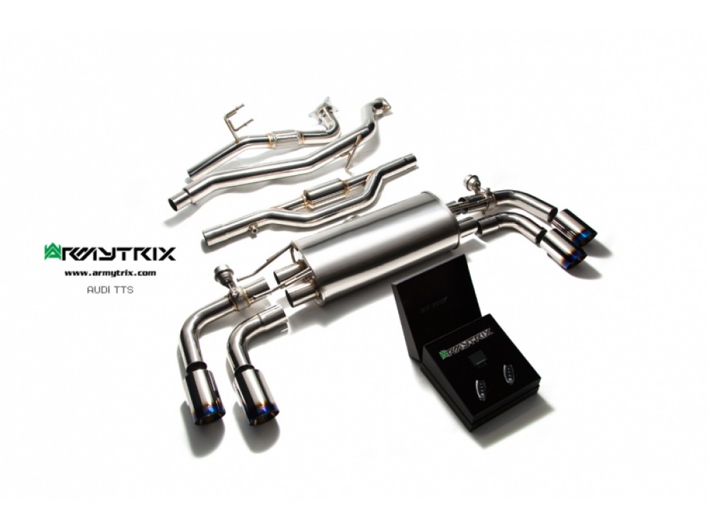Exhaust Armytrix Audi TTS MK2 2.0 TFSI Cat-back - AU8JS-QS11C Exhaust Armytrix Audi TTS MK2 2.0 TFSI Cat-back - AU8JS-QS11C