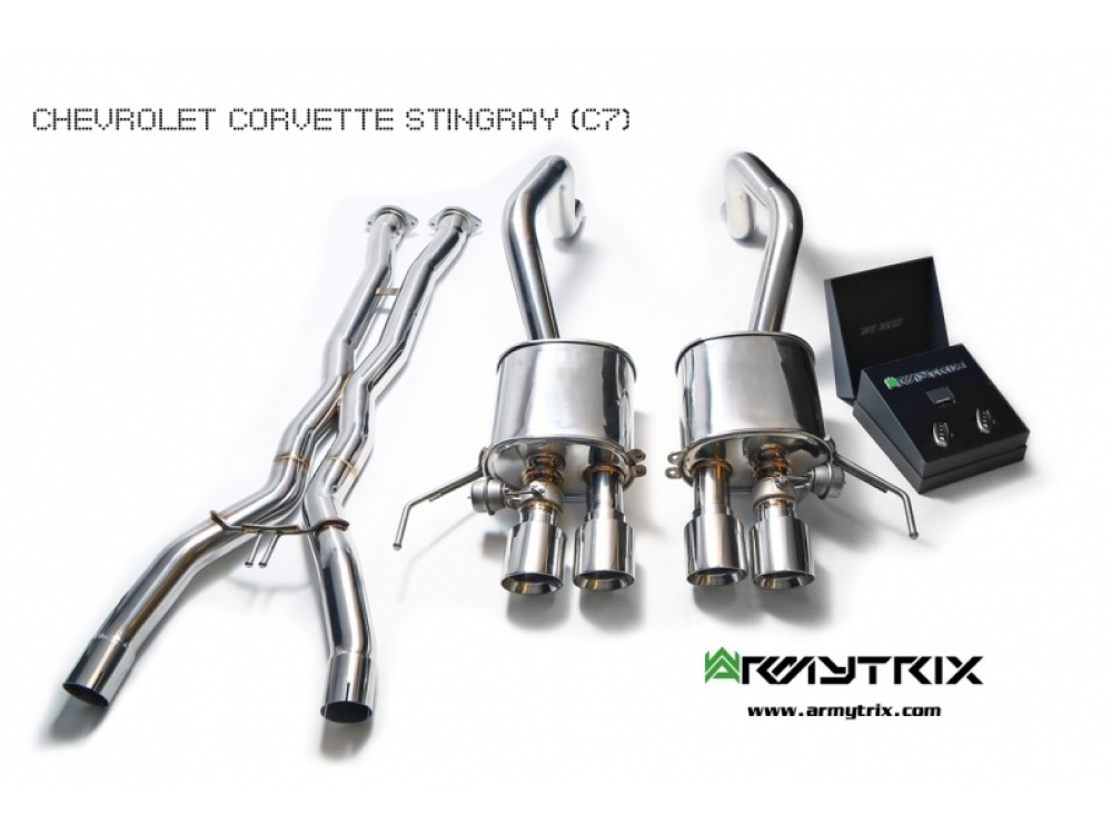 Exhaust Armytrix Chevrolet Corvette C7 Rear Muffler - CZ6C7-QS28C Exhaust Armytrix Chevrolet Corvette C7 Rear Muffler - CZ6C7-QS28C