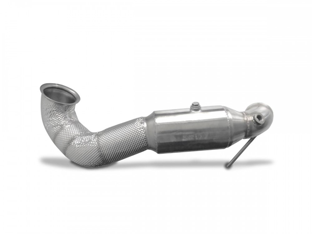 Exhaust HJS ECE Downpipe 3,5" for Mercedes A45/ CLA45/ GLA45 AMG - HG90817000 Exhaust HJS ECE Downpipe 3,5" for Mercedes A45/ CLA45/ GLA45 AMG - HG90817000