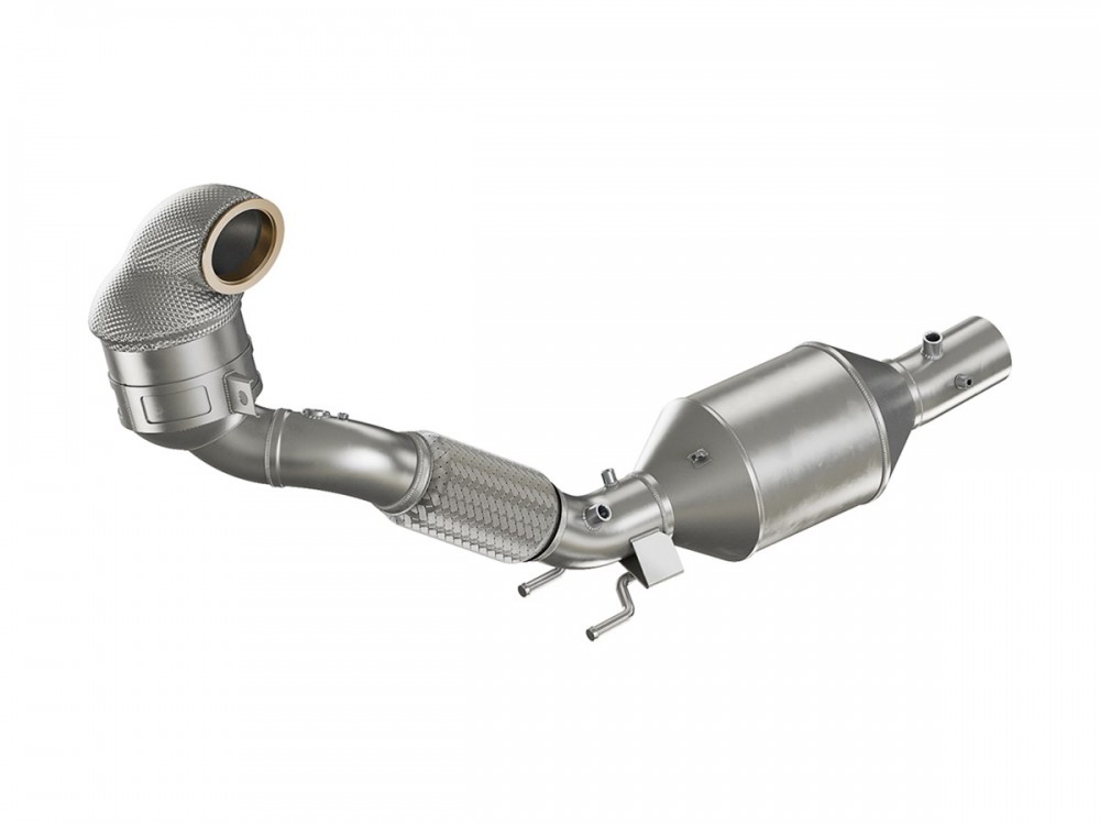 Exhaust HJS ECE Downpipe for VAG 2.0 T(F)SI FWD with OPF Euro 6d-Temp (Golf Mk7 TCR) - HG90821160 Exhaust HJS ECE Downpipe for VAG 2.0 T(F)SI FWD with OPF Euro 6d-Temp (Golf Mk7 TCR) - HG90821160