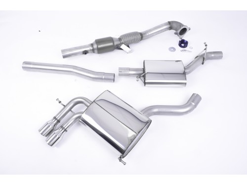 Milltek Audi A3 2.0T FSI quattro 5 door SportBack (2004-2012) Turbo-back including Hi-Flow Sports Cat SSXAU044