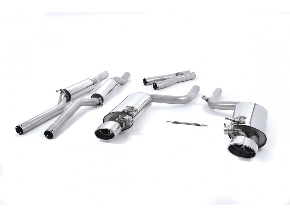 Exhaust Milltek Audi RS4 B7 4.2 V8 Cat-back Valved Resonated - SSXAU061 Exhaust Milltek Audi RS4 B7 4.2 V8 Cat-back Valved Resonated - SSXAU061