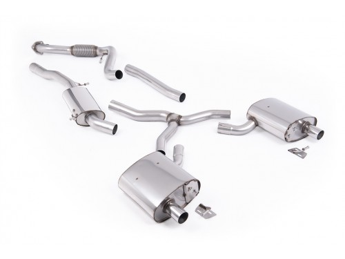 Milltek Audi A4 2.0 TFSI B9.5 Quattro Saloon & Avant (Non-OPF NAS Models inc Mild Hybrid & Without Brace Bars) (2021-2026) Cat-back SSXAU1111