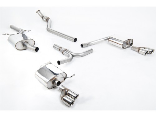 Milltek Audi A4 2.0 TFSI S line B8 (2WD and quattro manual-only) Saloon & Avant (2008-2011) Cat-back SSXAU249