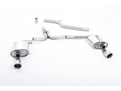 Milltek Audi A4 2.0 TDi B8 140PS / 177PS 2WD Saloon and Avant (S line models only) (2009-2011) Cat-back SSXAU298