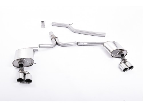Milltek Audi A4 2.0 TDi B8 140PS / 177PS 2WD Saloon and Avant (S line models only) (2009-2011) Cat-back SSXAU299