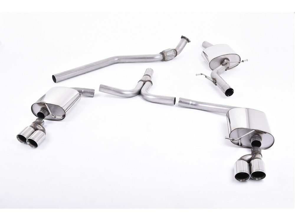 Wydech Milltek Audi A4 B8 2.0 TFSI Cat-back Quad - SSXAU303 Milltek Audi A4 B8 2.0 TFSI Cat-back Quad Exhaust