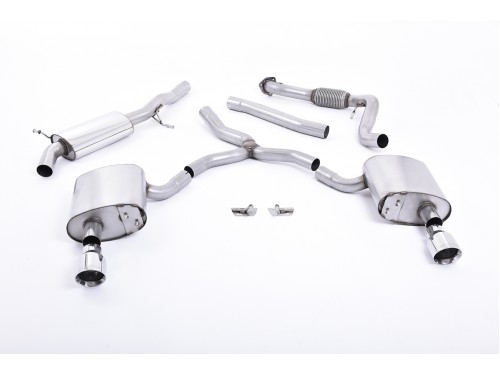 Milltek Audi A4 2.0 TFSI B9 Quattro Saloon & Avant (Non OPF/GPF Models inc Mild Hybrid & Without Brace Bars) (2016-2026) Cat-back SSXAU612