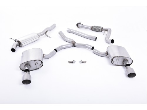 Milltek Audi A4 2.0 TFSI B9 Quattro Saloon & Avant (Non OPF/GPF Models inc Mild Hybrid & Without Brace Bars) (2016-2026) Cat-back SSXAU613