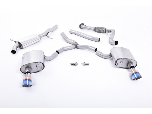 Milltek Audi A4 2.0 TFSI B9 Quattro Saloon & Avant (Non OPF/GPF Models inc Mild Hybrid & Without Brace Bars) (2016-2026) Cat-back SSXAU614