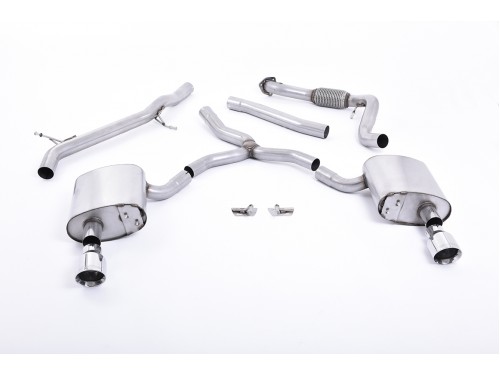 Milltek Audi A4 2.0 TFSI B9 Quattro Saloon & Avant (Non OPF/GPF Models inc Mild Hybrid & Without Brace Bars) (2016-2026) Cat-back SSXAU616