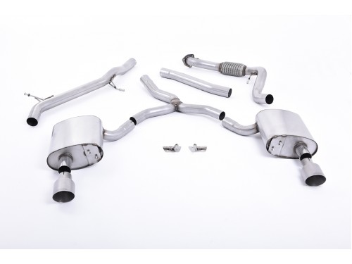 Milltek Audi A4 2.0 TFSI B9 Quattro Saloon & Avant (Non OPF/GPF Models inc Mild Hybrid & Without Brace Bars) (2016-2026) Cat-back SSXAU617