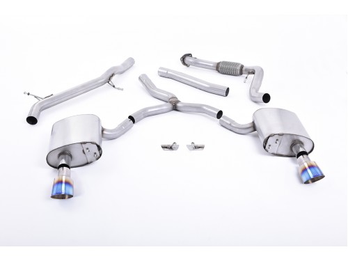 Milltek Audi A4 2.0 TFSI B9 Quattro Saloon & Avant (Non OPF/GPF Models inc Mild Hybrid & Without Brace Bars) (2016-2026) Cat-back SSXAU618