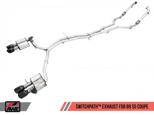 AWE Audi S5 B9 Coupe 3.0T SwitchPath™ Non-resonated Exhaust