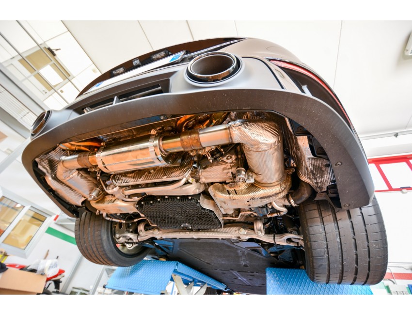 TubiStyle Porsche 911 Turbo / S 992 downpipe ze sportowym katalizatorem usuwający filtr GPF